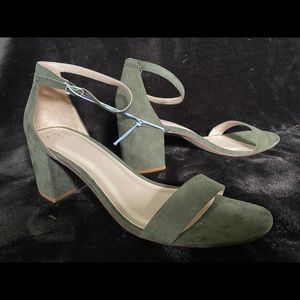 A New Day Block-Heel Sandals Olive Colored Size 11